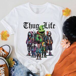 Thug Life Horror Movie Monsters Scary Halloween Graphic Shirt 93